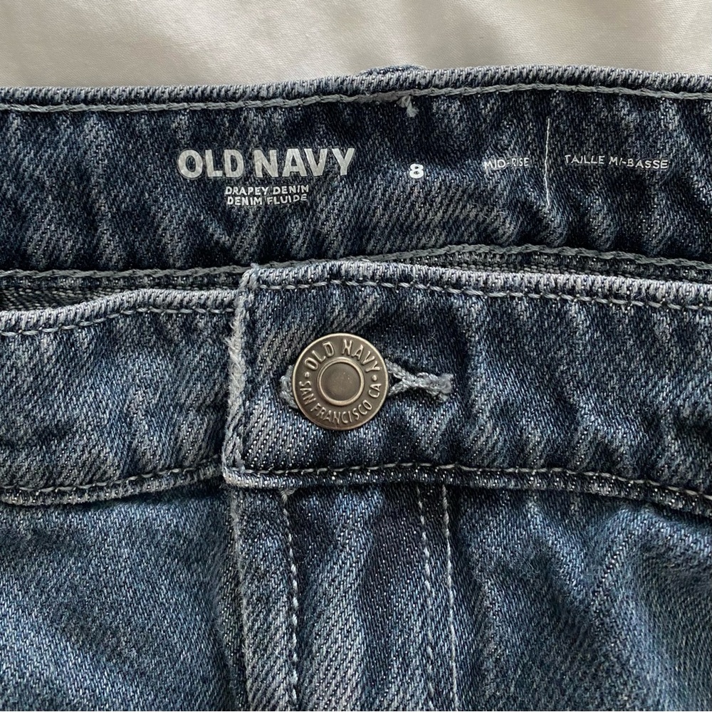 Old Navy Mid-Rise Denim Cargo Maxi Skirt Size 8 - Picture 4 of 5